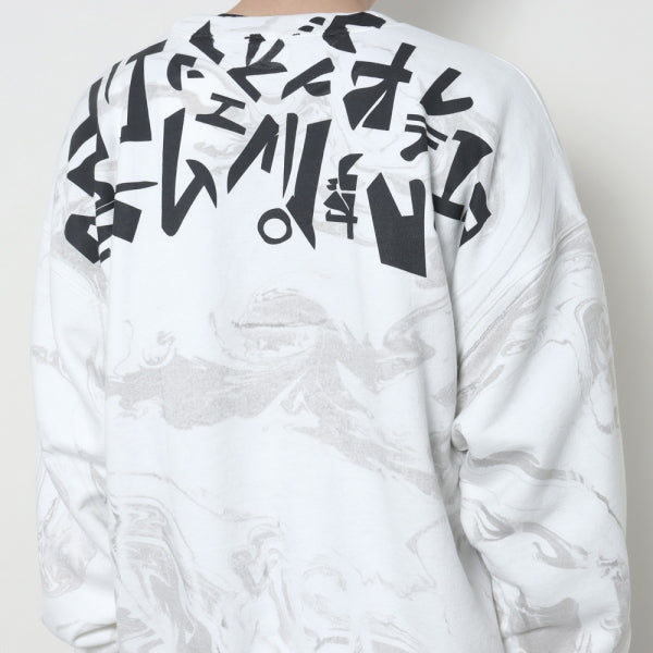 WABI SABI CREW NECK SWEAT -Marble Dye - (A-31819) | saby