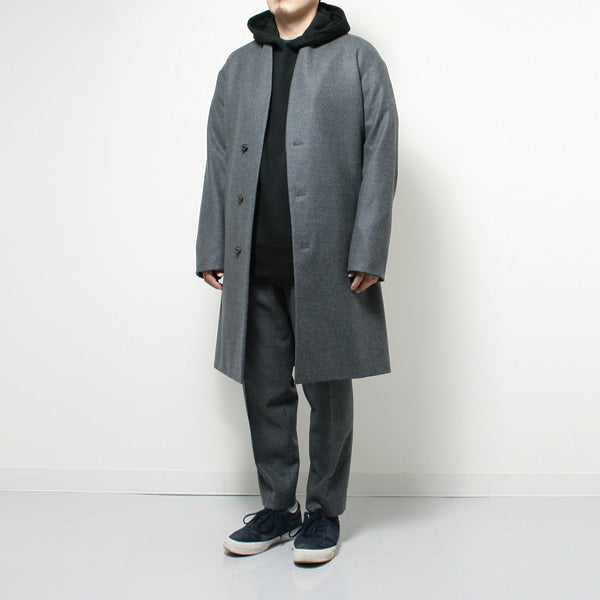 MINIMALIST COAT ORGANIC WOOL WORSTED FLANNEL (A18C-07CO01C