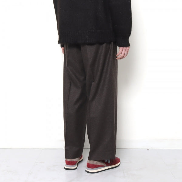 One-tuck Wide Tapered Pants(杢ウール)