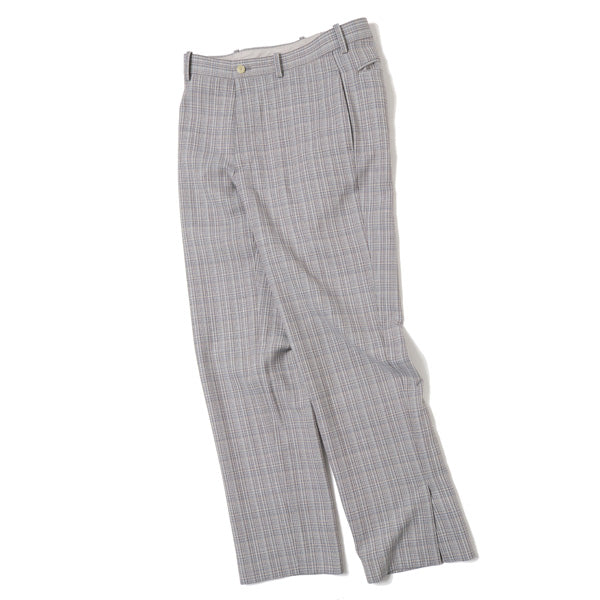 HARD TWIST WOOL DOUBLE FACE CHECK SLACKS (A20SP02WC) | AURALEE 