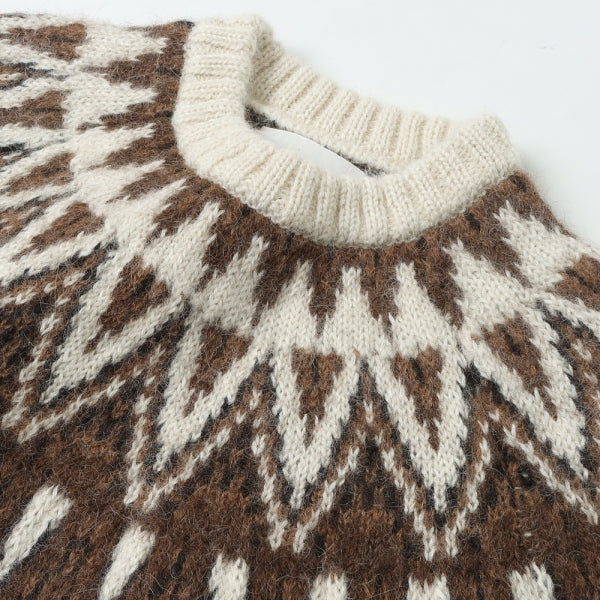 NORDIC SWEATER NATURAL COLOR ALPACA (A22D-06SW01C) | MARKAWARE