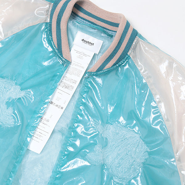 TRANSPARENT EMBROIDERY SOUVENIR JACKET (19SS02BL80) | doublet