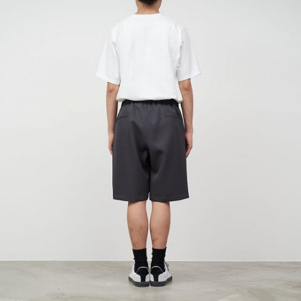 Scale Off Wool Wide Tuck Chef Shorts