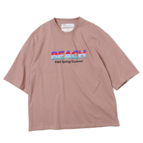 dairiku 20ss beach 刺繍Tシャツ　パープル