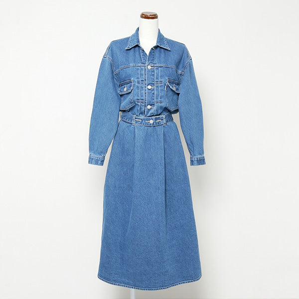 Belted Denim Dress (GL201-60162B) | Graphpaper / スカート