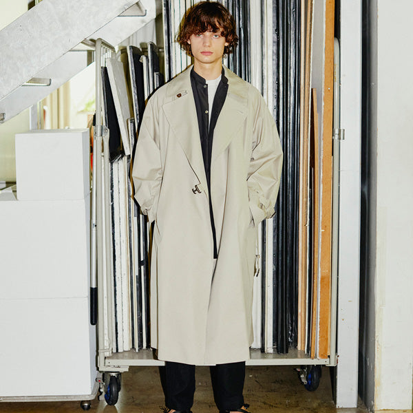 Gabardine Double Belt Trench Coat (BHS22S001) | blurhms