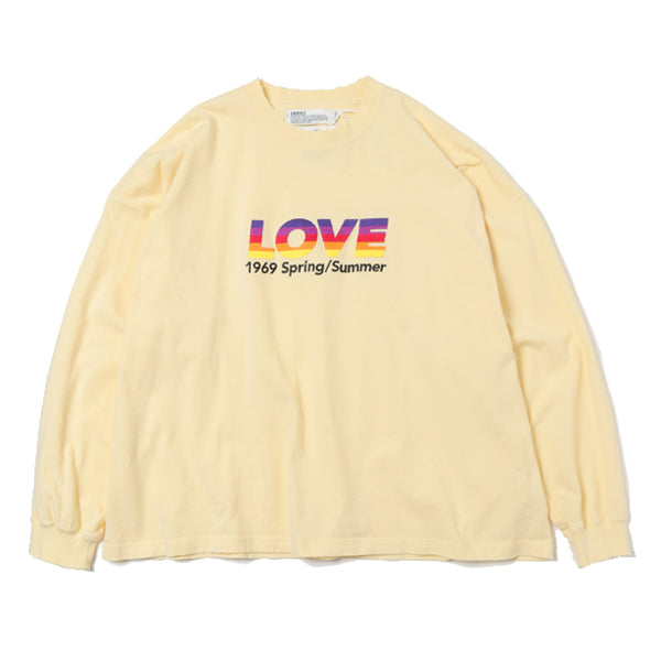 Tシャツ/カットソー(七分/長袖)dairiku "love" vintage long sleeve tee