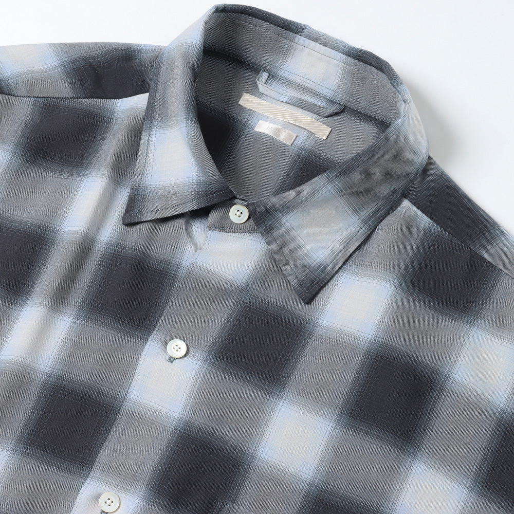 blurhms） Rayon Check Shirt (BHS23S016) | blurhms / シャツ (MEN