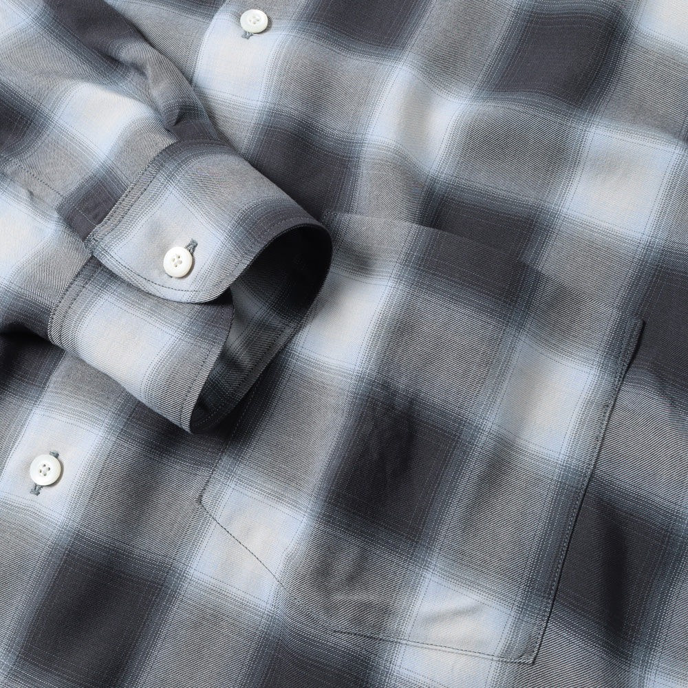 blurhms) Rayon Check Shirt (BHS23S016) | blurhms / Shirt (MEN) |  blurhmsAuthorized DealerDIVERSE