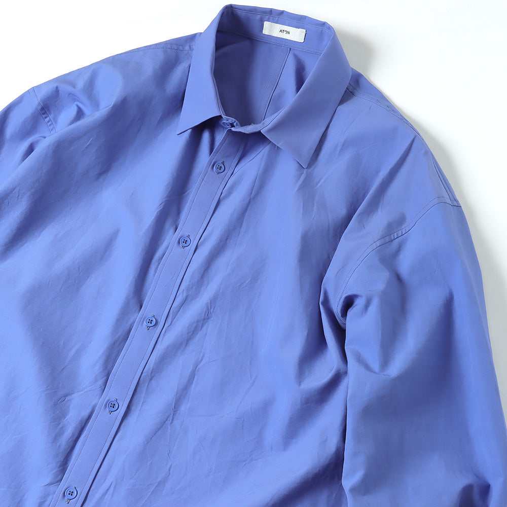 ATON) SHRINK BROAD OVERSIZED SHIRT (BLAGSM0201) | ATON / シャツ