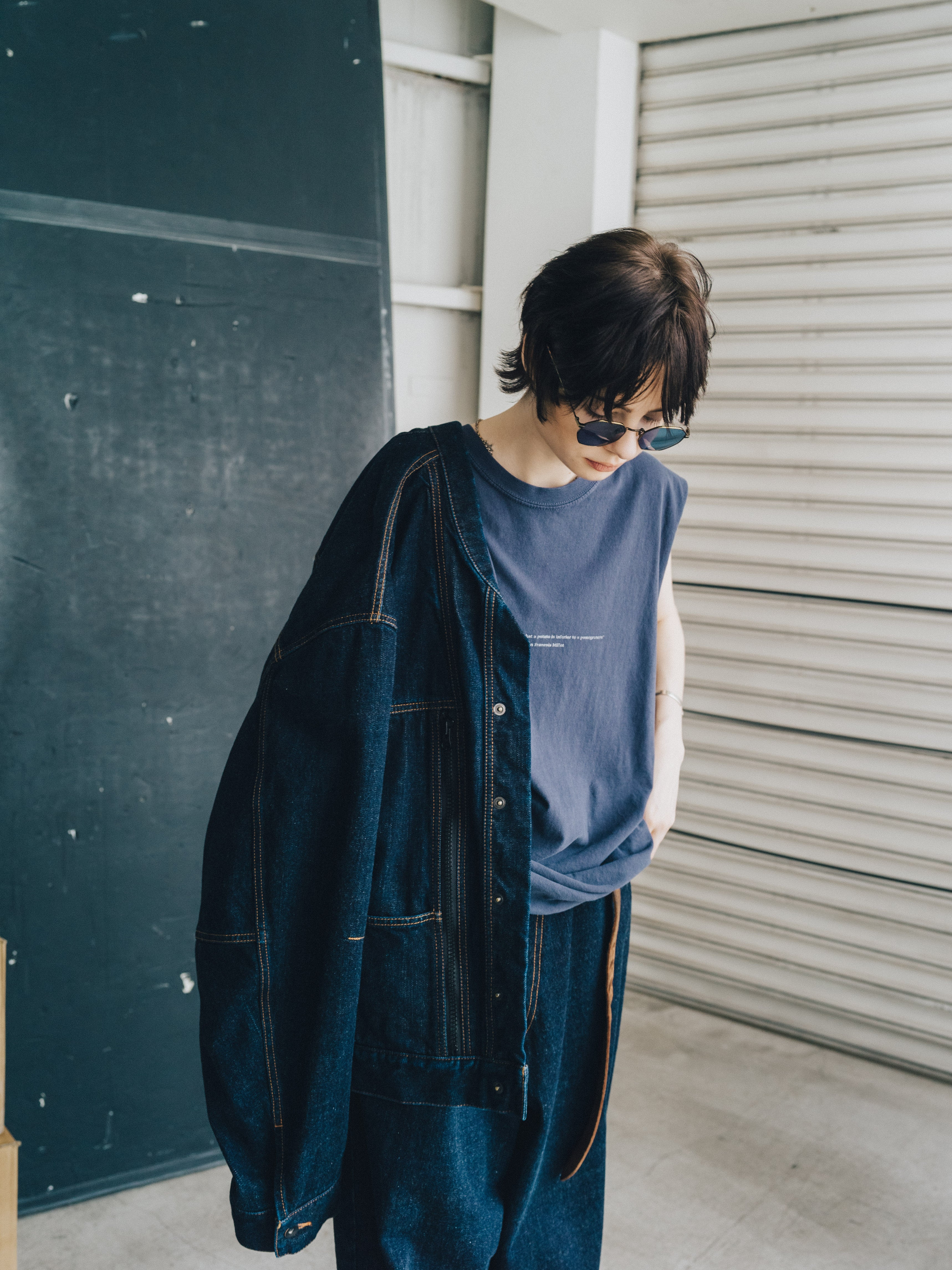 FOLD COLLAR DENIM JACKET (ES16J-01) | ESSAY / ジャケット