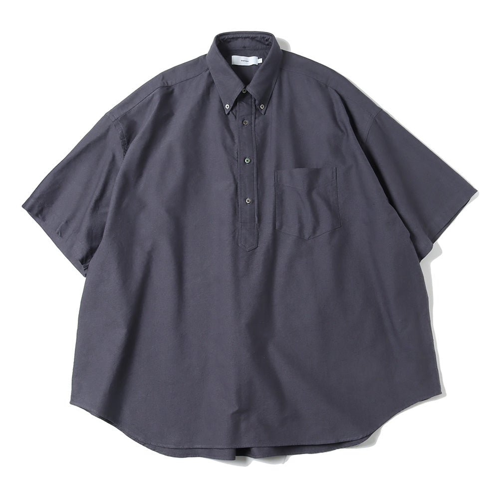 Graphpaper) Oxford Oversized S/S B.D Pullover Shirt (GM231-50235B