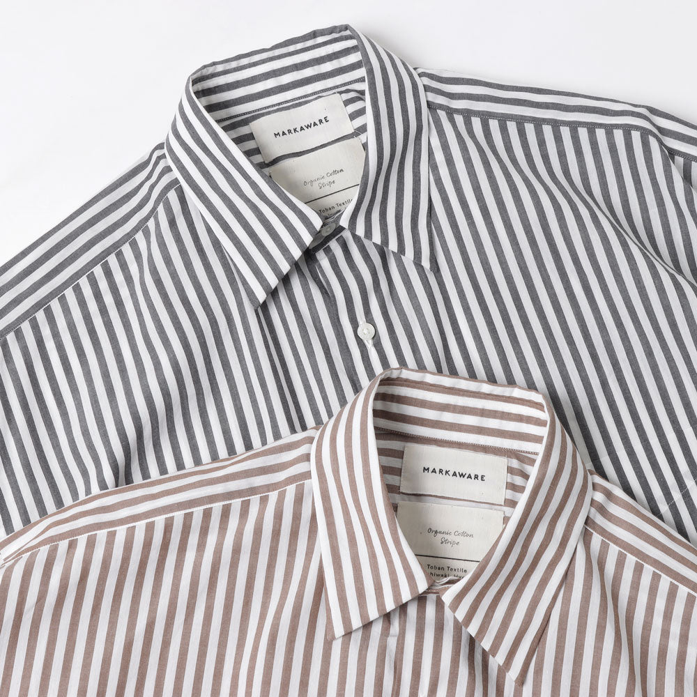 MARKAWARE(マーカウェア) - COMFORT FIT SHIRT ORGANIC COTTON STRIPE (A23A-16SH01C)  | MARKAWARE / シャツ (MEN) | MARKAWARE正規取扱店DIVERSE