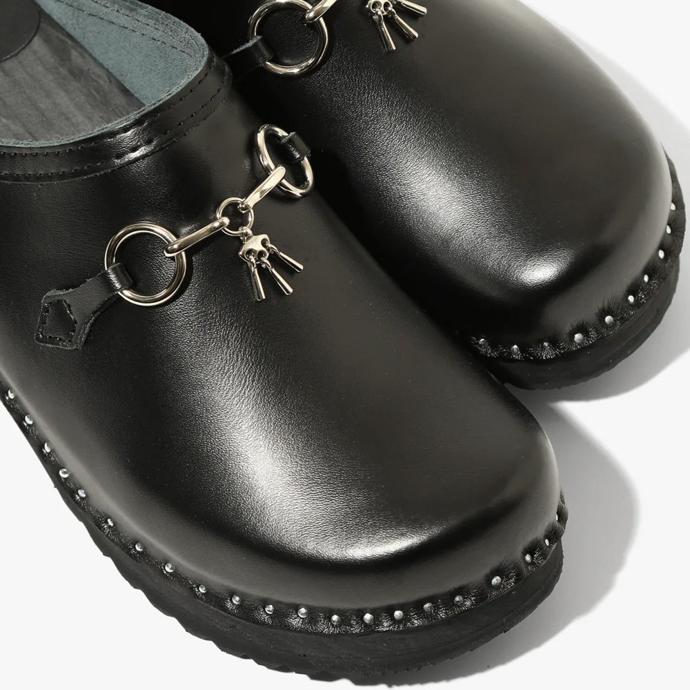 Swedish Clog - Plain Toe ／ Bit BLACK靴/シューズ - ドレス/ビジネス