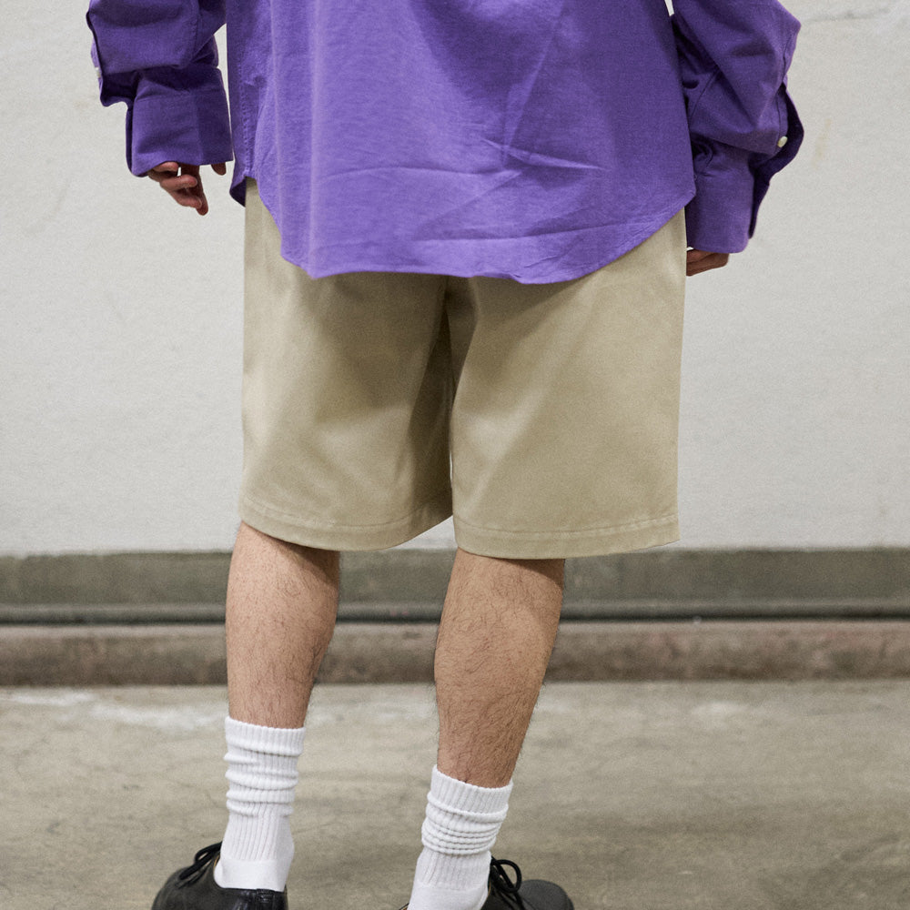 TapWater） Cotton Chino Tuck Shorts (TP231-40015) | TapWater