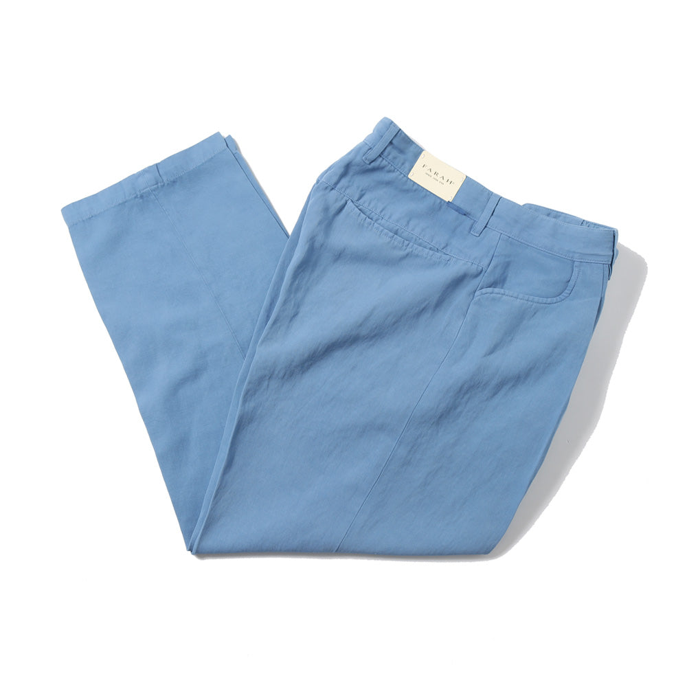 FARAH (ファーラー) Two-tuck Wide Tapered Pants(綿麻3/2ツイル
