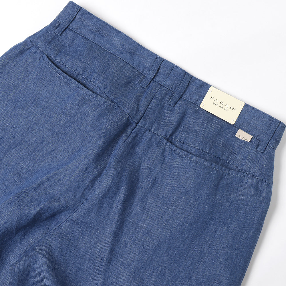 FARAH (ファーラー) Two-tuck Wide Tapered Pants(リネンデニム