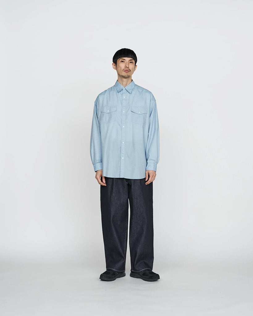 Graphpaper） Supima Compact Regular Collar Dungaree Shirt (GM231