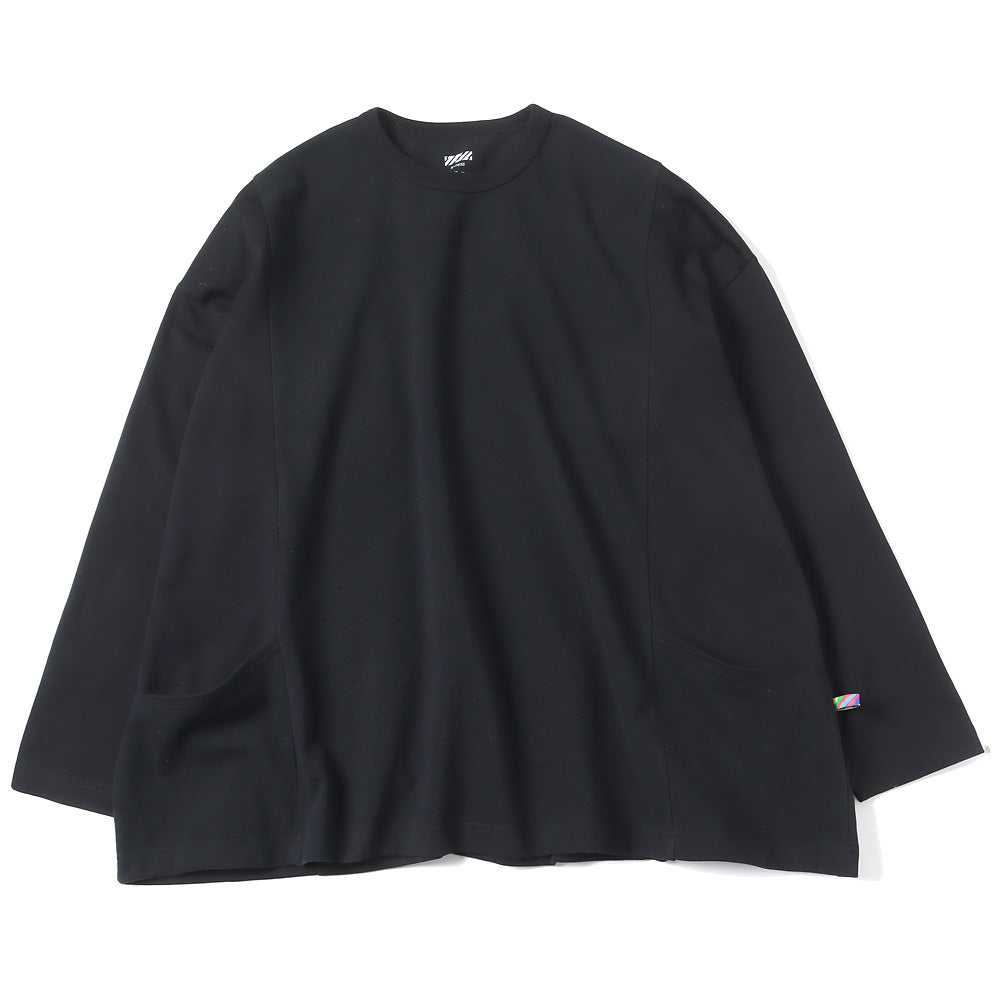 is-ness(イズネス)SWITCHING MOSS STITCH LONG SLEEVE T SHIRT ...