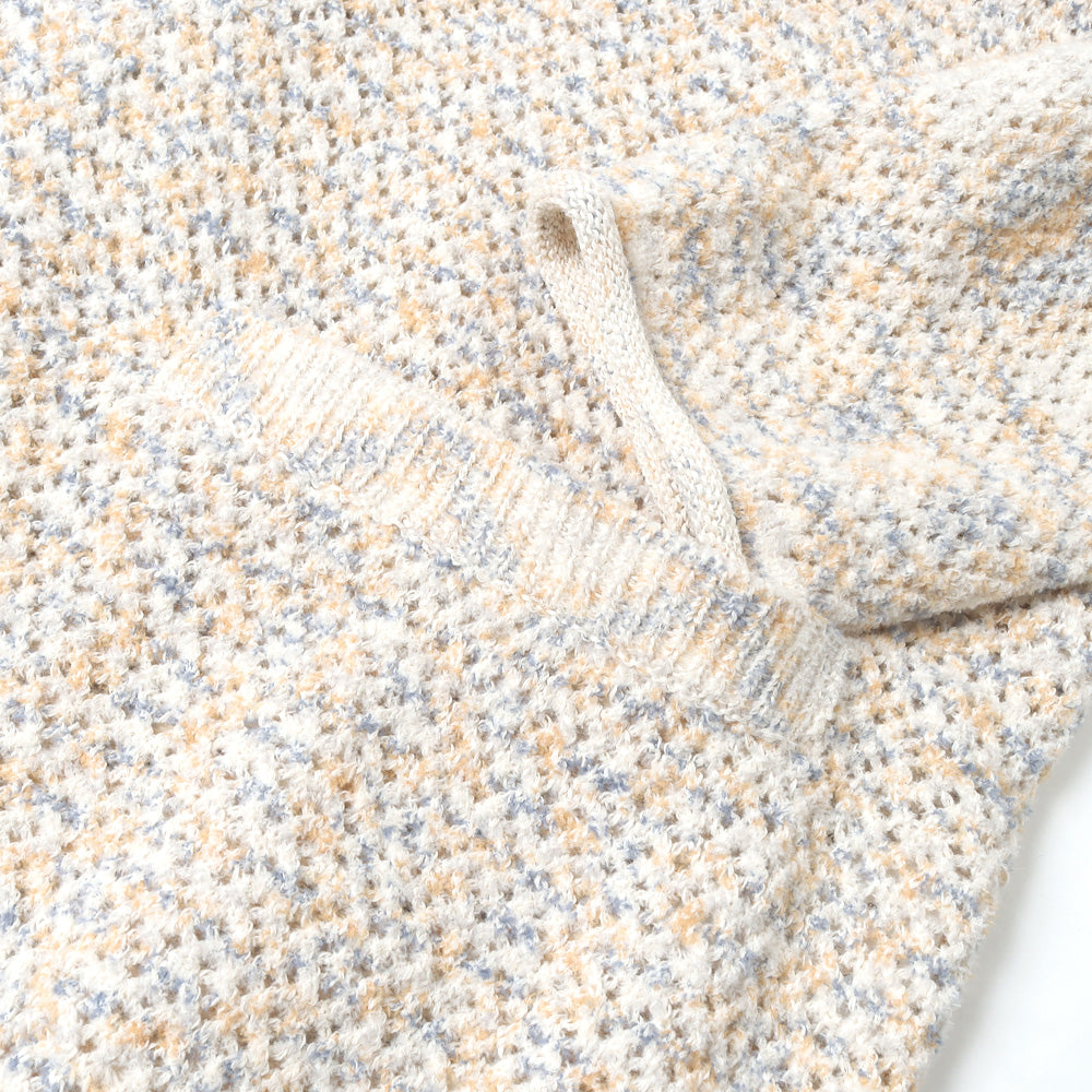 saby(サバイ)ORIENTAL NECK L/S MESH KNIT - 5G openwork stitching