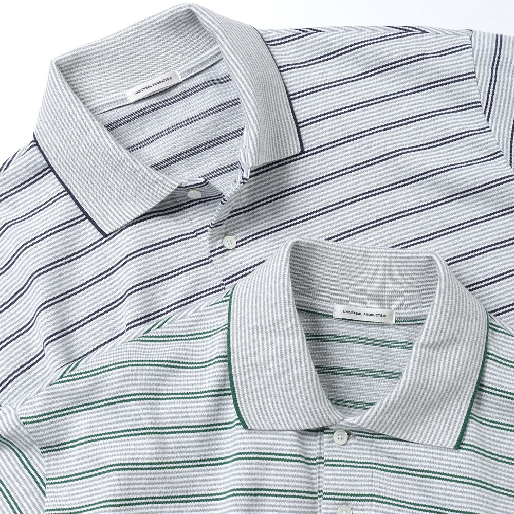 UNIVERSAL PRODUCTS (ユニバーサルプロダクツ) MULTI BORDER S/S POLO 